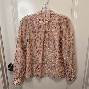 LOFT Blush and Gold blouse